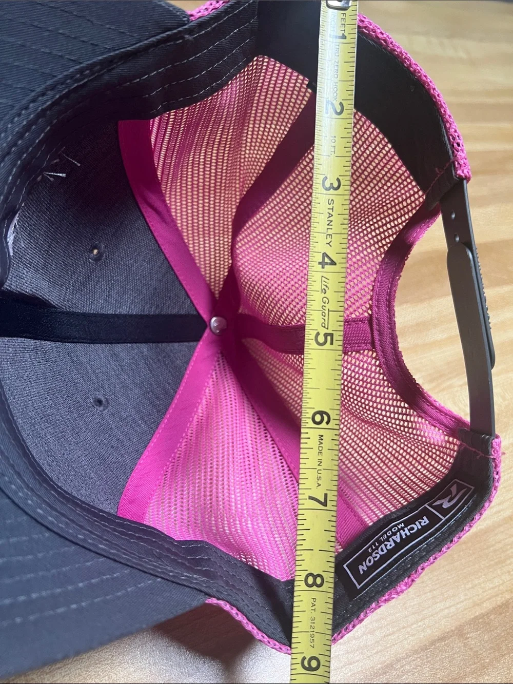 #2645**Lipstick Classic Pink-Trim Trucker Hat